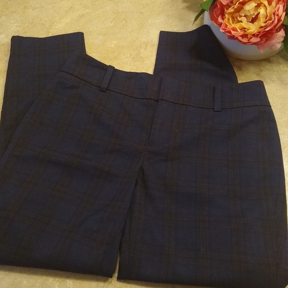 Calvin Klein dark plaid modern ankle pant - Picture 1 of 10